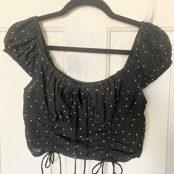 Cotton Candy LA Black Crop Top - Picture 1 of 6